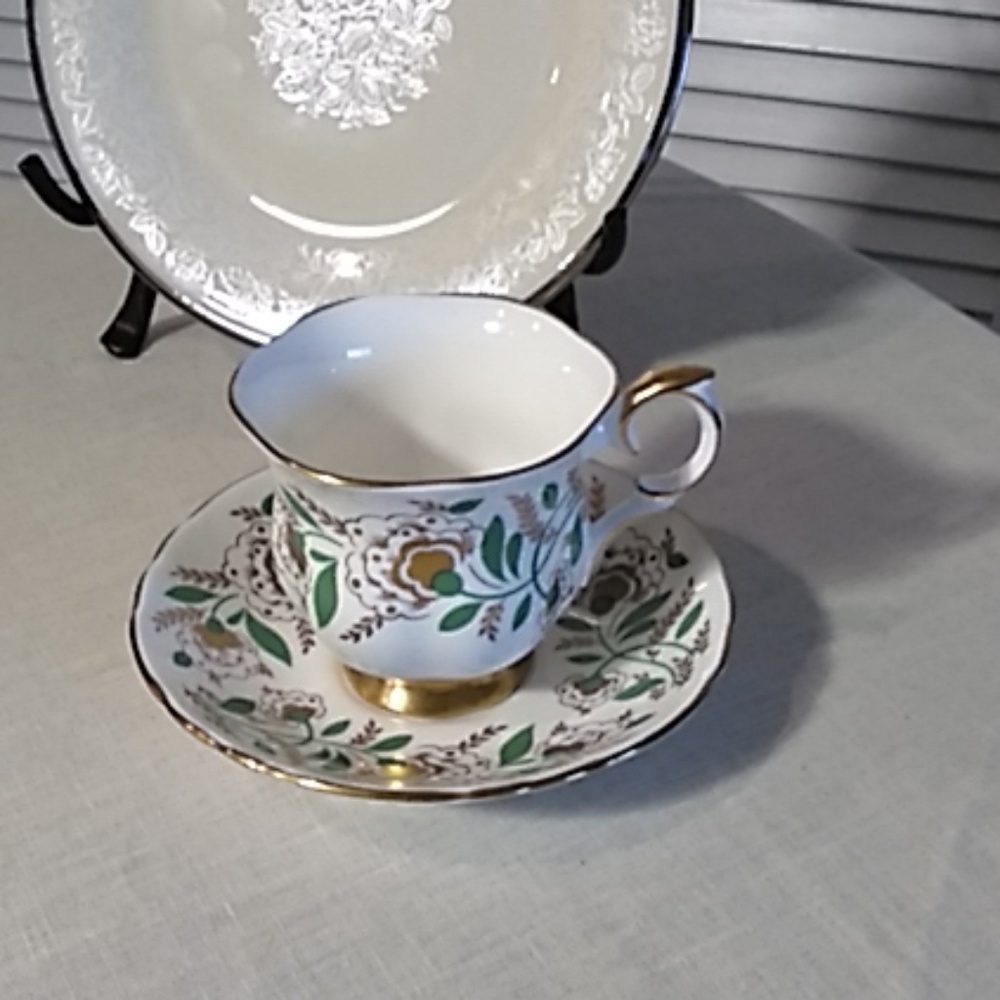 Crown Staffordshire Vintage Tea Cup And Saucer